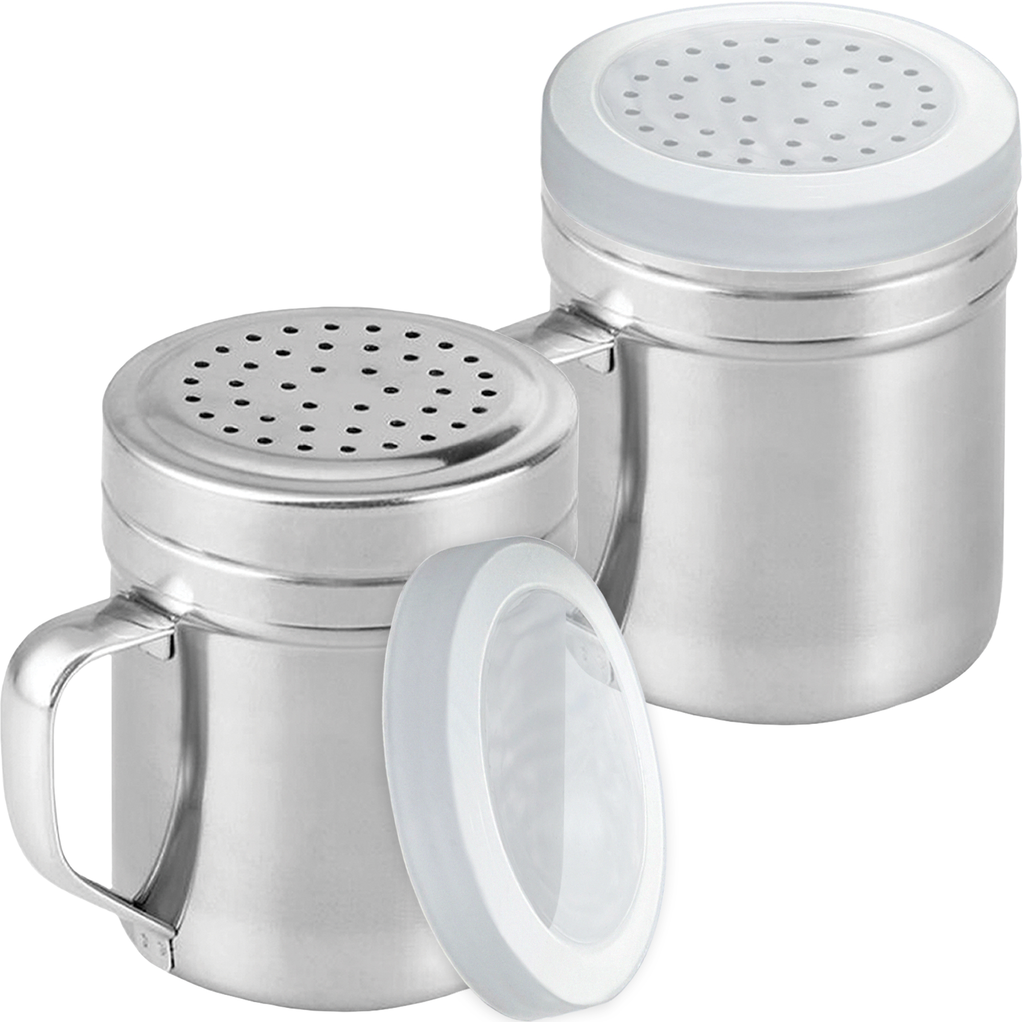 Shakers metálicos para sal y pimienta